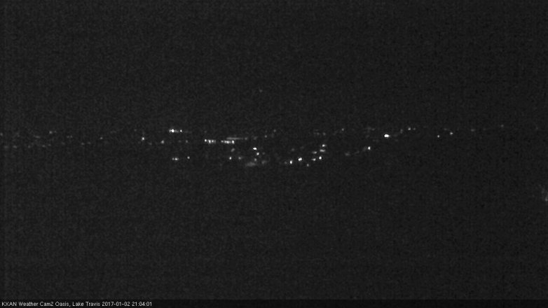 Lake Travis webcam, January 2, 2017 8:30 PM CT