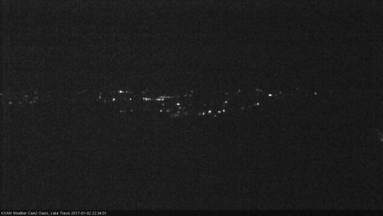 Lake Travis webcam, January 2, 2017 9:50 PM CT