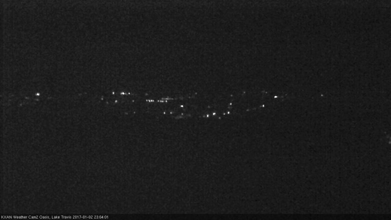 Lake Travis webcam, January 2, 2017 10:35 PM CT
