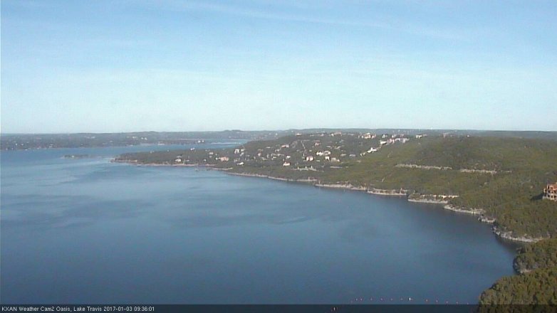 Lake Travis webcam, January 3, 2017 9:05 AM CT