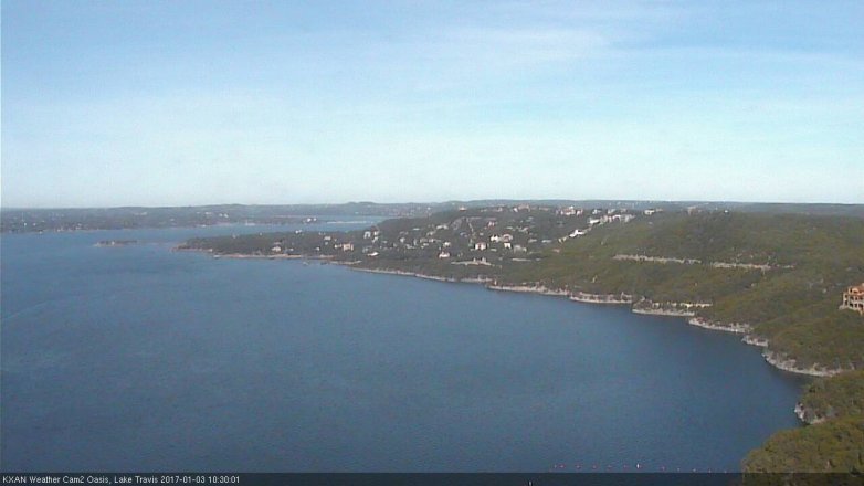 Lake Travis webcam, January 3, 2017 9:55 AM CT