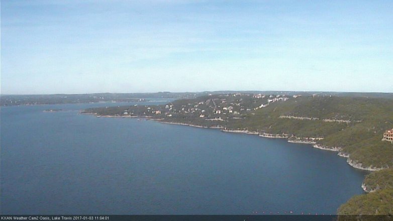 Lake Travis webcam, January 3, 2017 10:15 AM CT