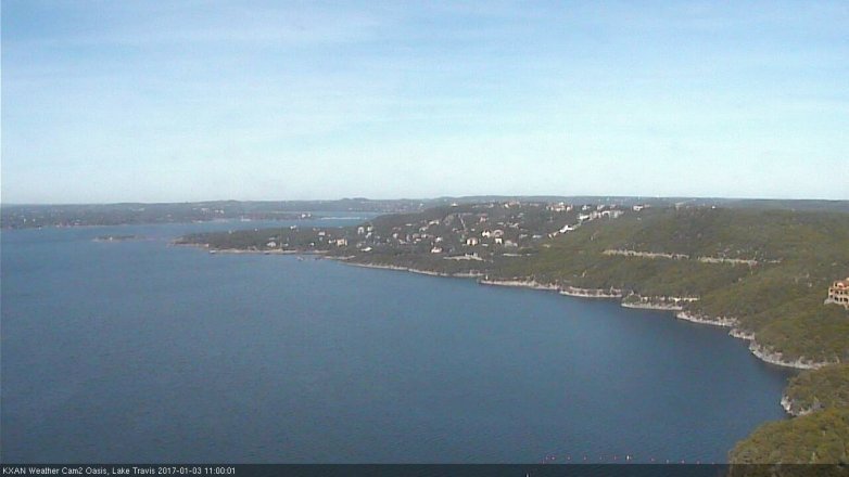 Lake Travis webcam, January 3, 2017 10:20 AM CT