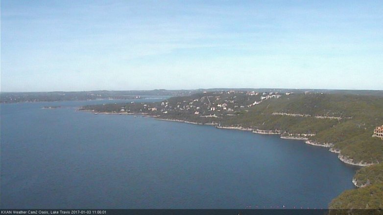 Lake Travis webcam, January 3, 2017 10:30 AM CT