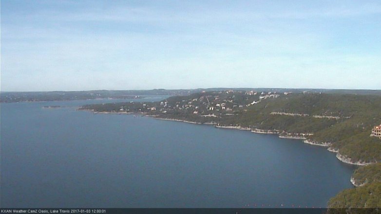 Lake Travis webcam, January 3, 2017 11:10 AM CT