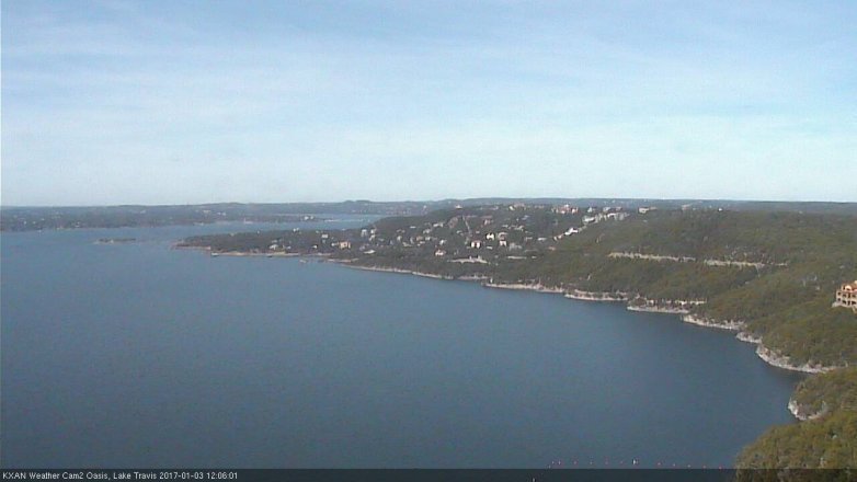 Lake Travis webcam, January 3, 2017 11:30 AM CT