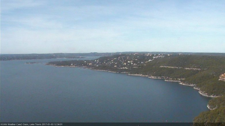 Lake Travis webcam, January 3, 2017 11:40 AM CT
