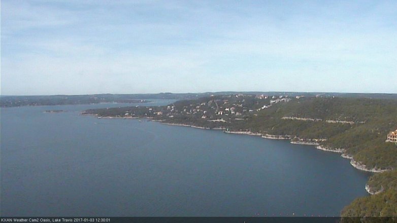 Lake Travis webcam, January 3, 2017 11:50 AM CT