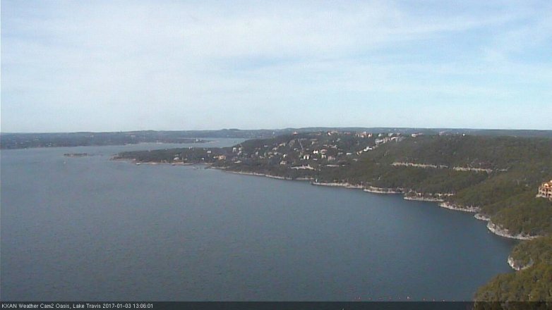 Lake Travis webcam, January 3, 2017 12:20 PM CT