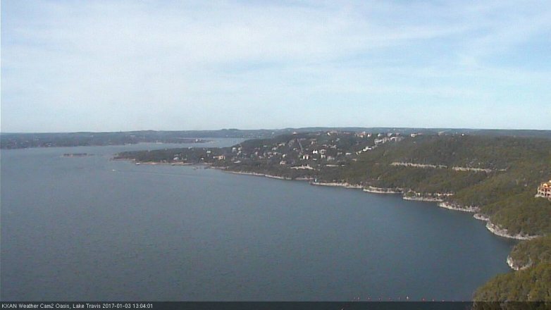Lake Travis webcam, January 3, 2017 12:35 PM CT