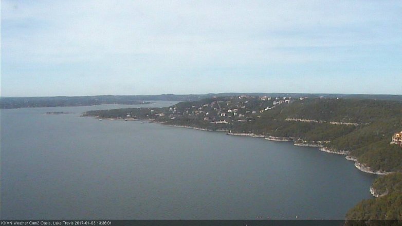 Lake Travis webcam, January 3, 2017 12:50 PM CT