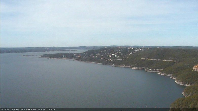 Lake Travis webcam, January 3, 2017 1:05 PM CT