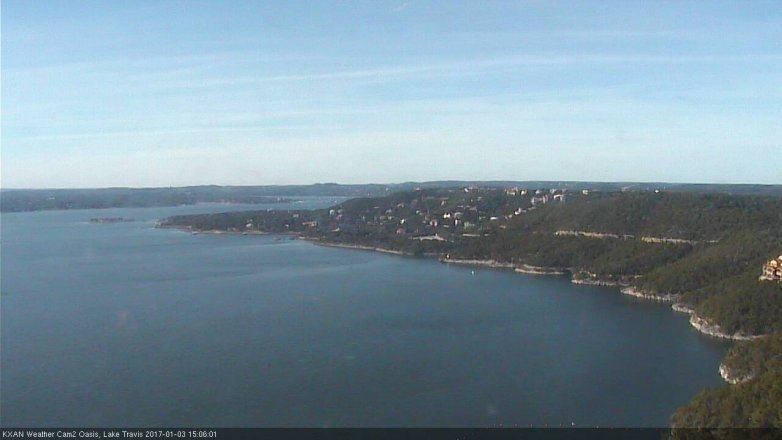 Lake Travis webcam, January 3, 2017 2:15 PM CT