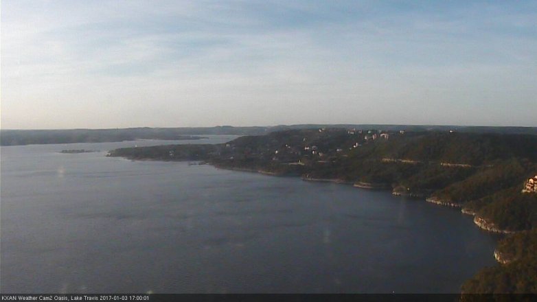 Lake Travis webcam, January 3, 2017 4:10 PM CT