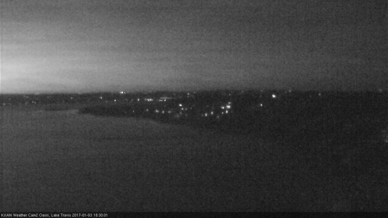 Lake Travis webcam, January 3, 2017 5:35 PM CT
