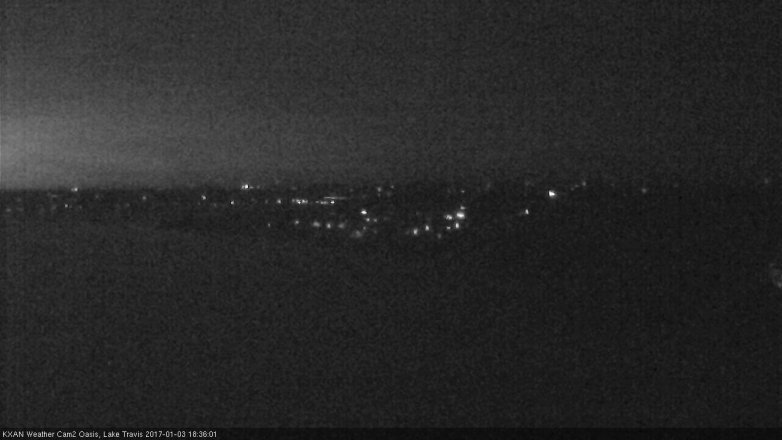 Lake Travis webcam, January 3, 2017 5:55 PM CT