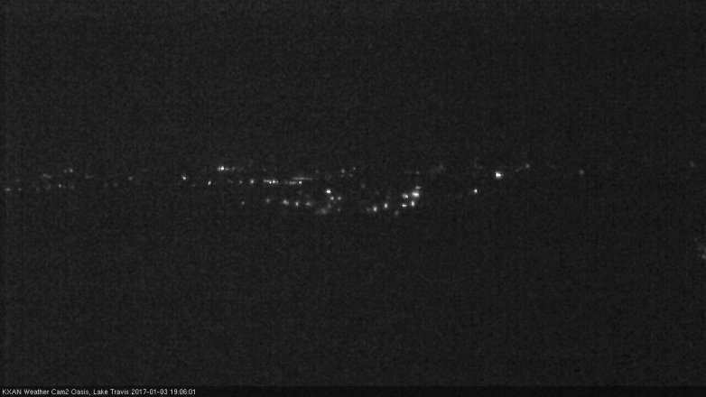 Lake Travis webcam, January 3, 2017 6:15 PM CT