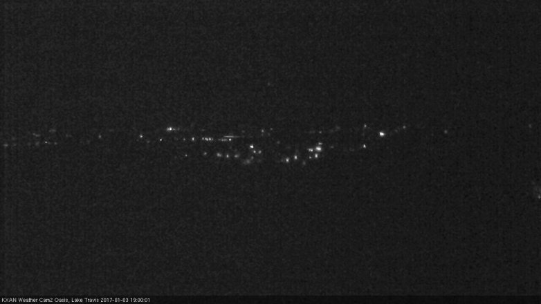 Lake Travis webcam, January 3, 2017 6:20 PM CT