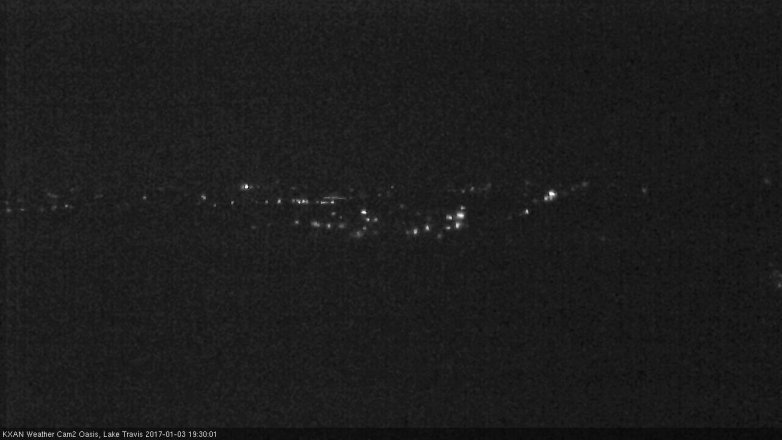 Lake Travis webcam, January 3, 2017 6:35 PM CT