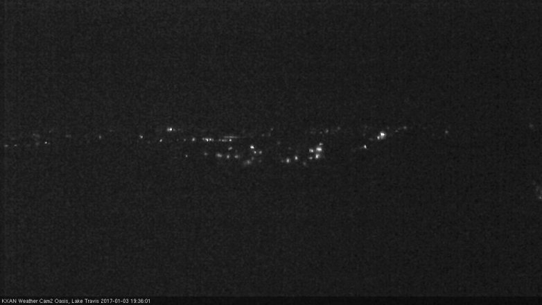 Lake Travis webcam, January 3, 2017 6:50 PM CT
