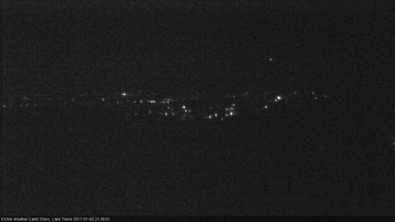 Lake Travis webcam, January 3, 2017 8:50 PM CT