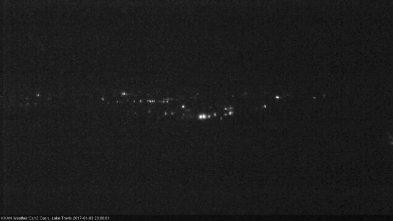 Lake Travis webcam, January 3, 2017 10:25 PM CT