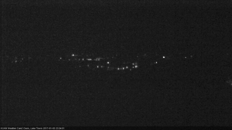 Lake Travis webcam, January 3, 2017 11:00 PM CT