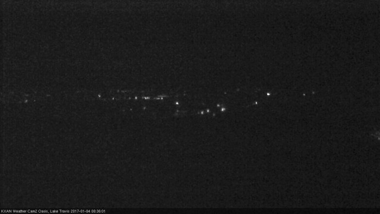 Lake Travis webcam, January 3, 2017 11:45 PM CT