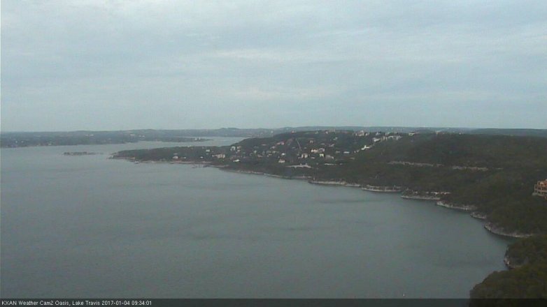 Lake Travis webcam, January 4, 2017 9:00 AM CT
