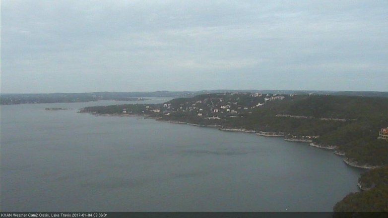 Lake Travis webcam, January 4, 2017 9:05 AM CT