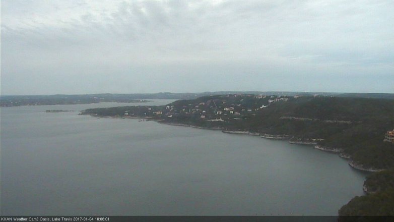 Lake Travis webcam, January 4, 2017 9:10 AM CT