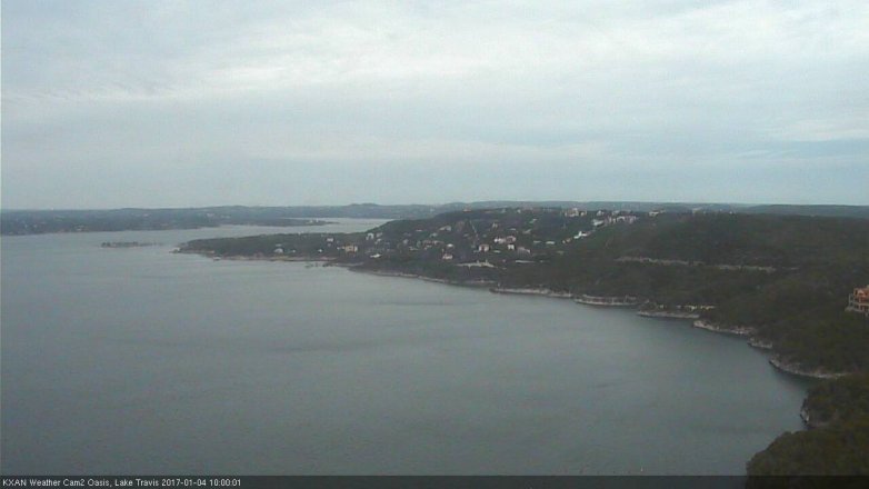 Lake Travis webcam, January 4, 2017 9:30 AM CT
