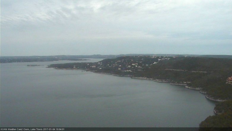 Lake Travis webcam, January 4, 2017 9:35 AM CT