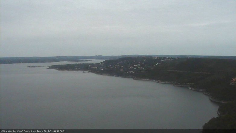Lake Travis webcam, January 4, 2017 9:40 AM CT