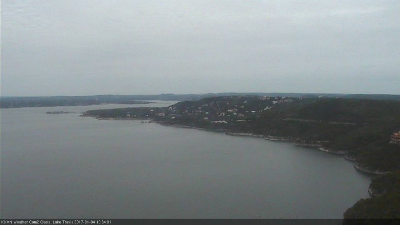 Lake Travis webcam, January 4, 2017 9:55 AM CT