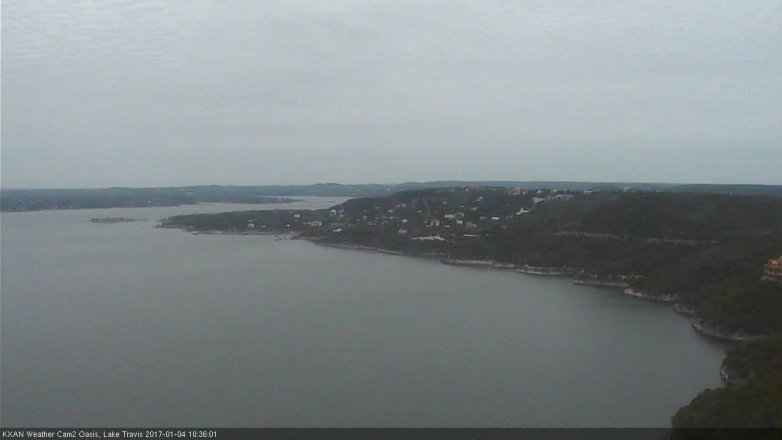 Lake Travis webcam, January 4, 2017 10:00 AM CT