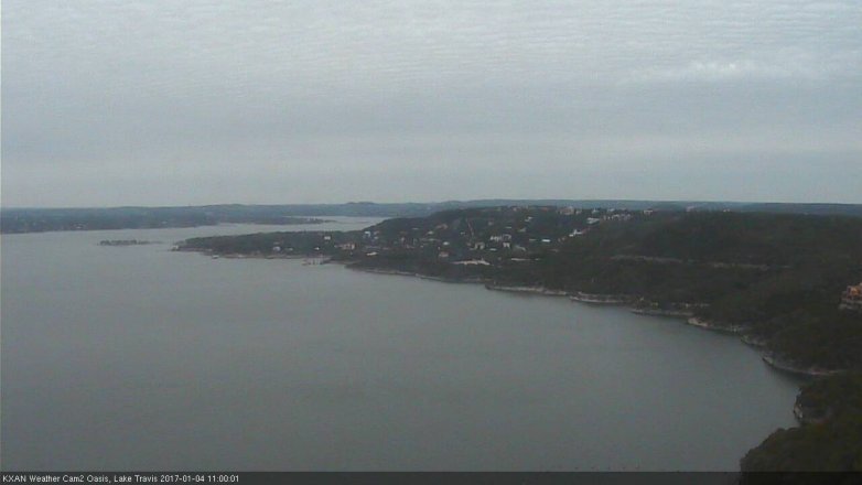 Lake Travis webcam, January 4, 2017 10:10 AM CT