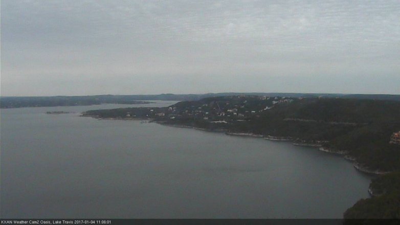 Lake Travis webcam, January 4, 2017 10:30 AM CT
