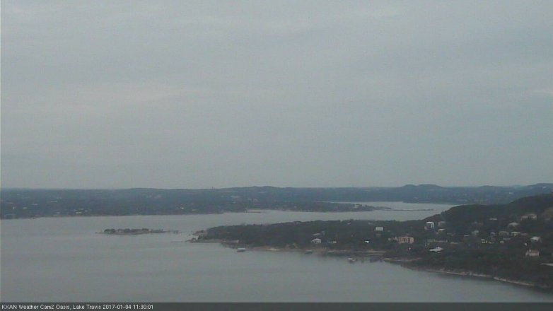 Lake Travis webcam, January 4, 2017 10:45 AM CT