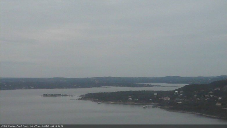 Lake Travis webcam, January 4, 2017 10:55 AM CT
