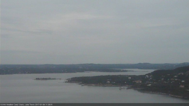 Lake Travis webcam, January 4, 2017 11:05 AM CT