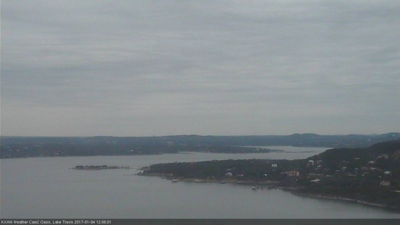 Lake Travis webcam, January 4, 2017 11:15 AM CT