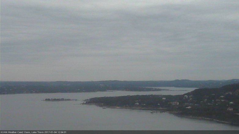 Lake Travis webcam, January 4, 2017 11:25 AM CT