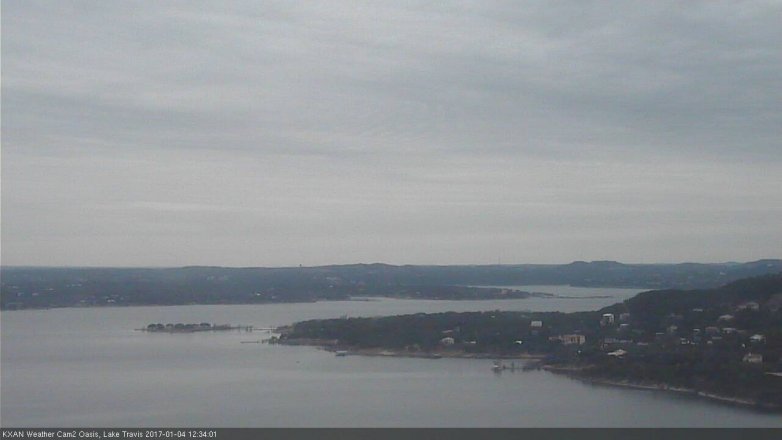 Lake Travis webcam, January 4, 2017 11:40 AM CT