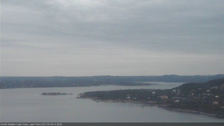 Lake Travis webcam, January 4, 2017 11:55 AM CT