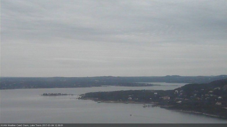 Lake Travis webcam, January 4, 2017 12:05 PM CT