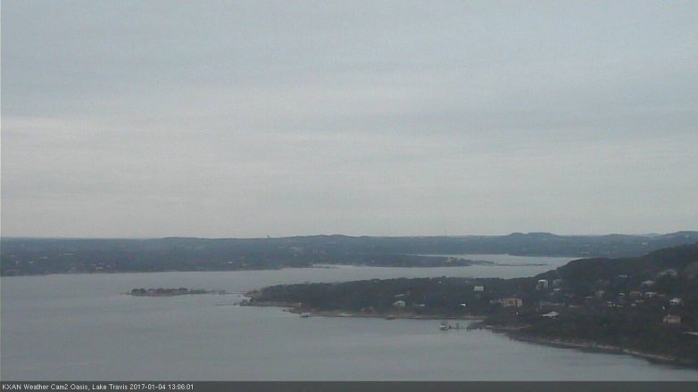 Lake Travis webcam, January 4, 2017 12:10 PM CT
