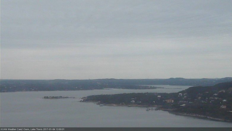 Lake Travis webcam, January 4, 2017 12:30 PM CT