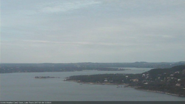 Lake Travis webcam, January 4, 2017 12:35 PM CT