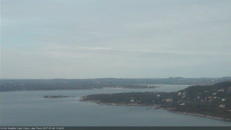 Lake Travis webcam, January 4, 2017 1:00 PM CT